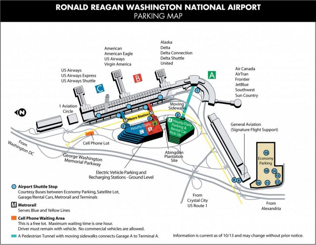 地图，机场附近华盛顿特区