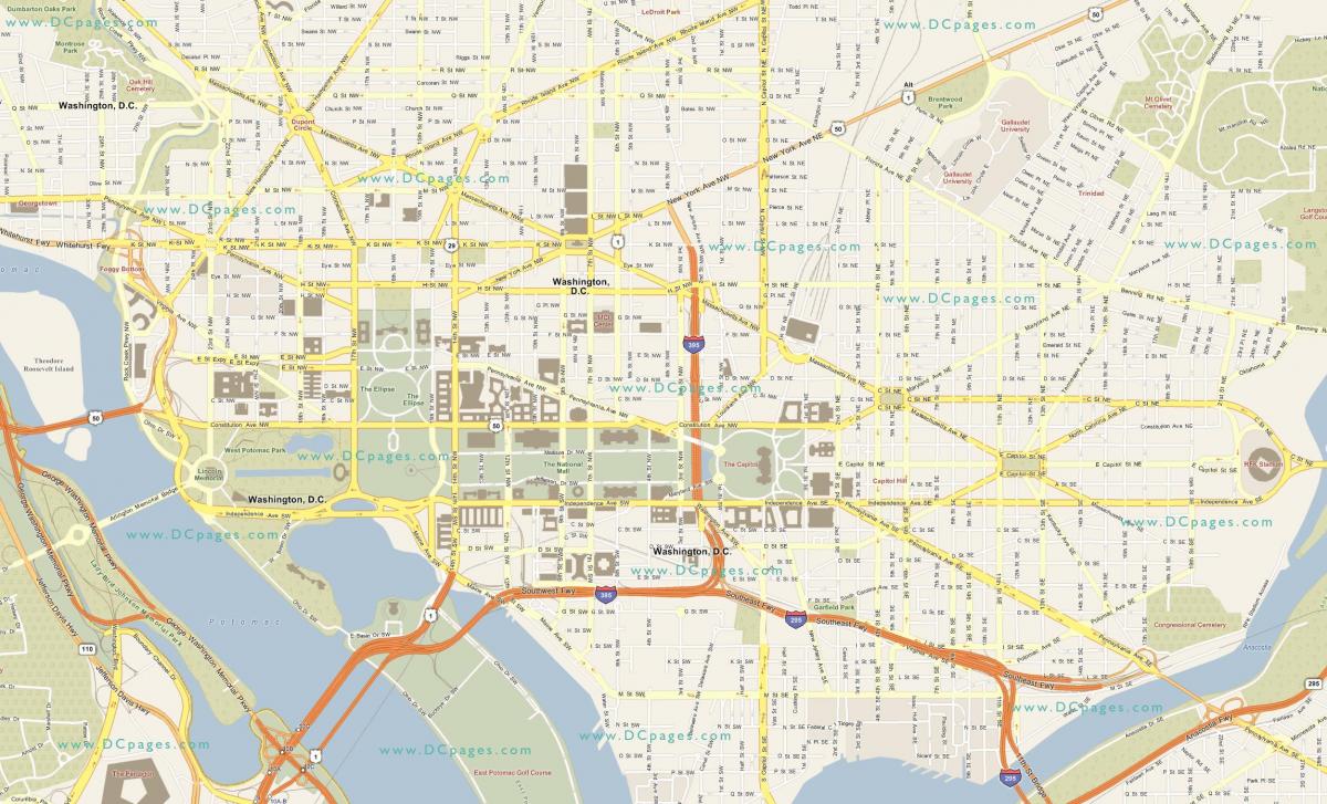 华盛顿大街的地图