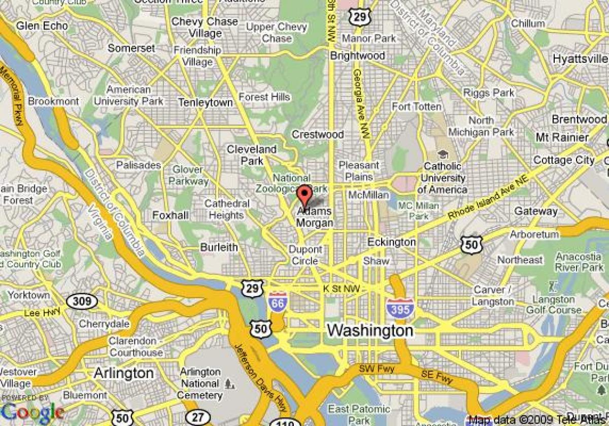 地图在华盛顿特区