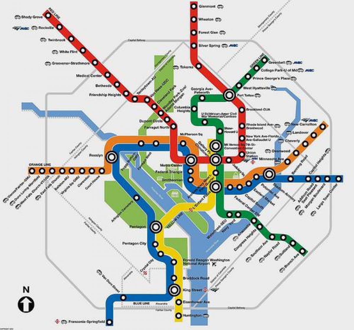 华盛顿的地铁线图计划
