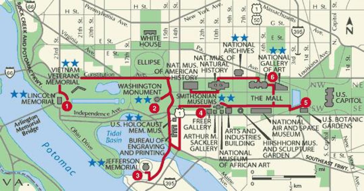 华盛顿的走的地图