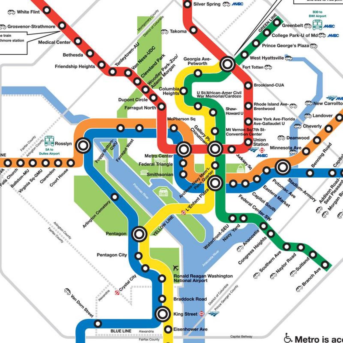新华盛顿的地铁图