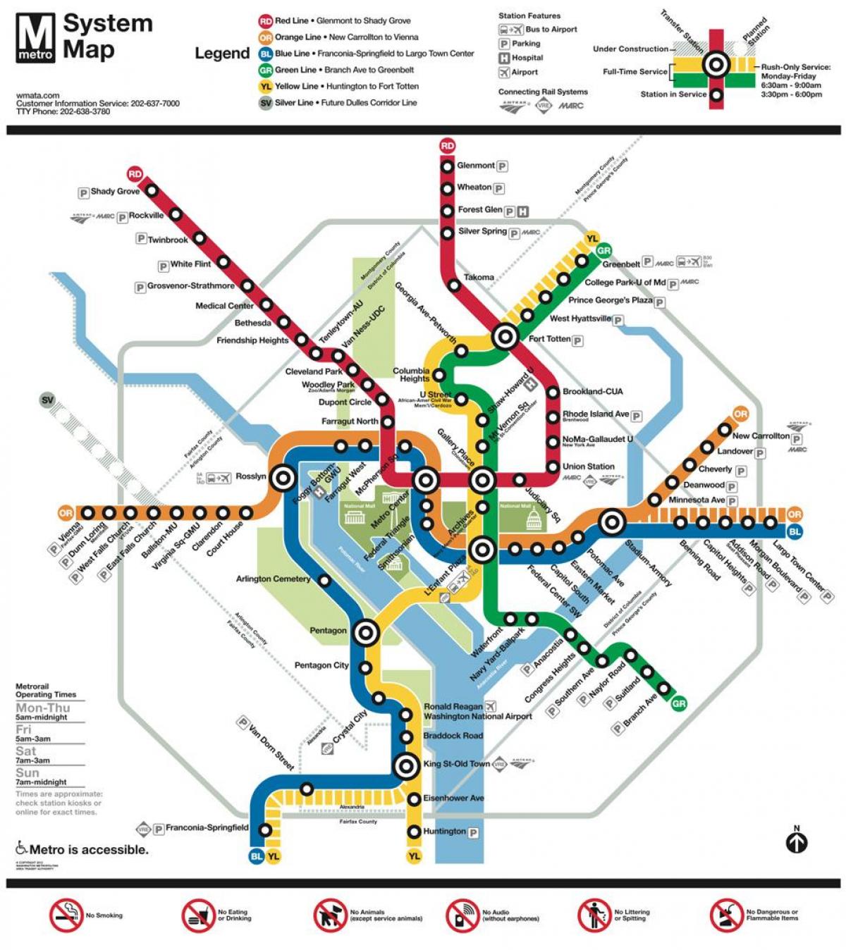 华盛顿公共交通地图