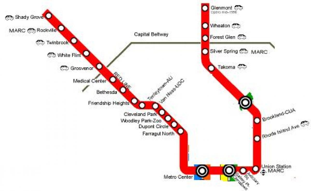 华盛顿地铁红线地图