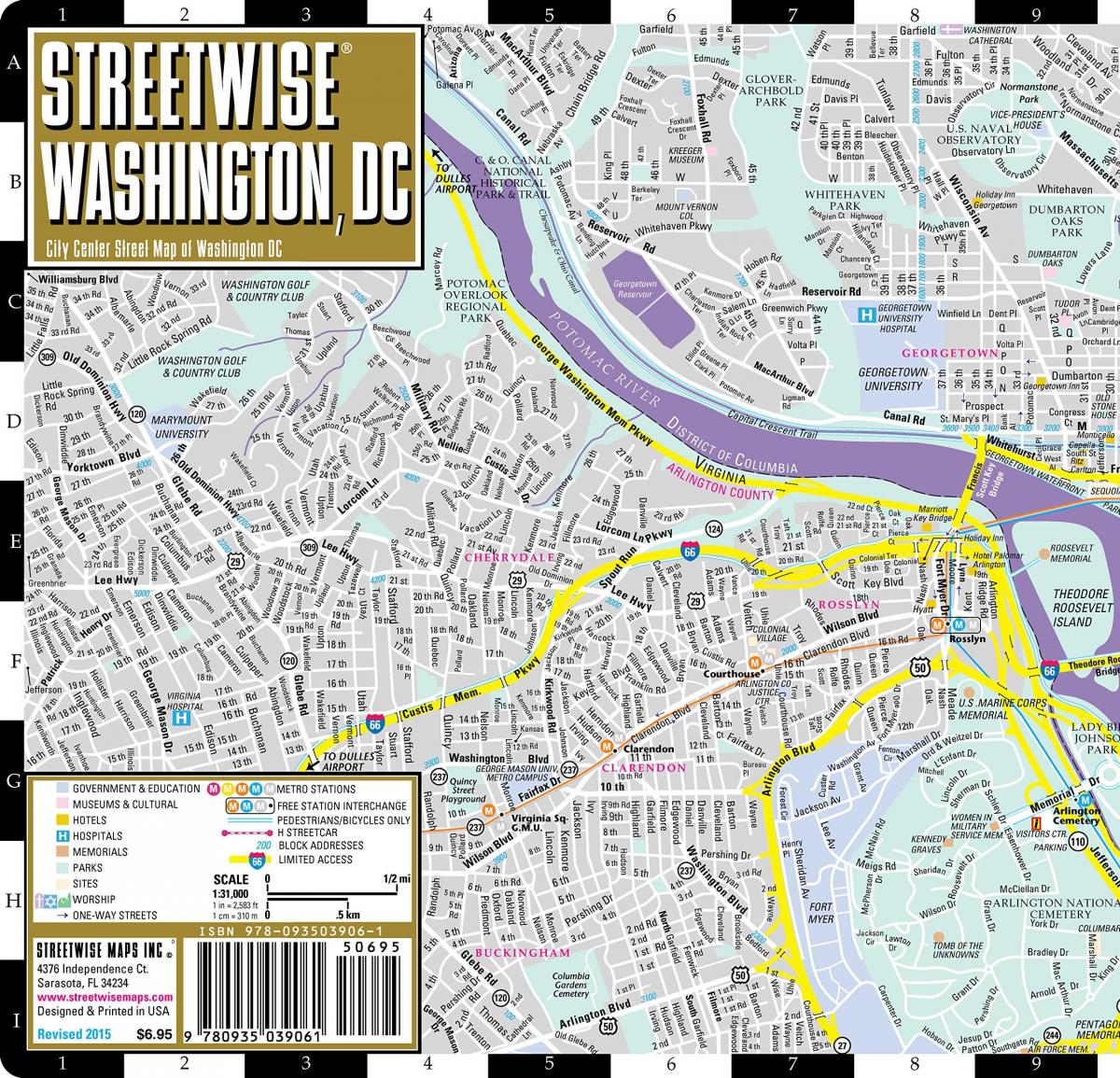 地图的街头华盛顿特区