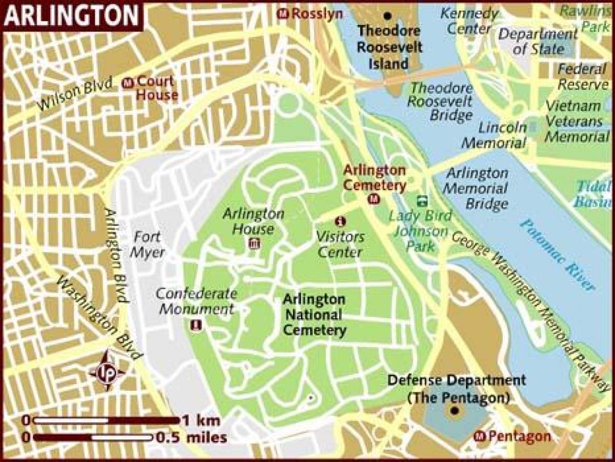 地图阿灵顿华盛顿