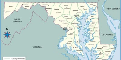 马里兰州dc地图