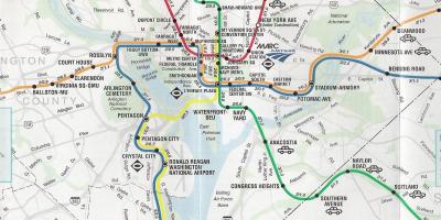 华盛顿特区地图与地铁站