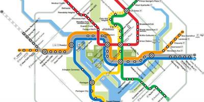 华盛顿的火车的地图