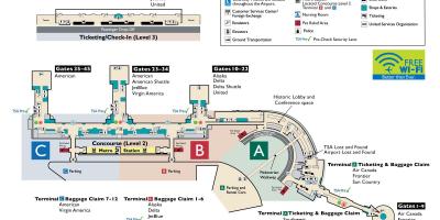 华盛顿特区里根机场的地图