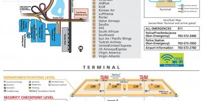 华盛顿杜勒斯机场的地图