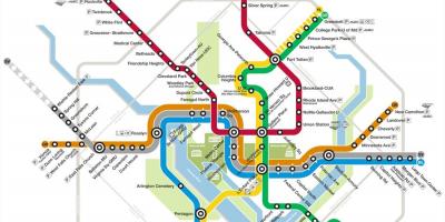 华盛顿的地铁图2015年