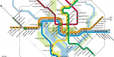 华盛顿地铁站地图