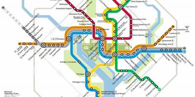 华盛顿地铁系统的地图