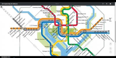 华盛顿的地铁旅行地图