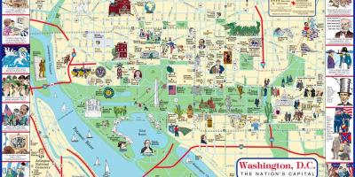 要看的东西在华盛顿特区的地图
