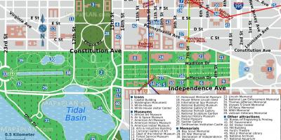 地图华盛顿中心和博物馆