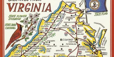 华盛顿特区的弗吉尼亚地图
