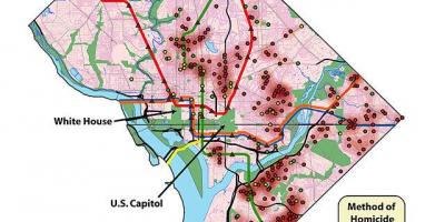 华盛顿不好的街区的地图