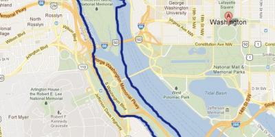 地图的波托马克河华盛顿特区