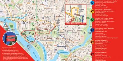 华盛顿特区的循环的地图